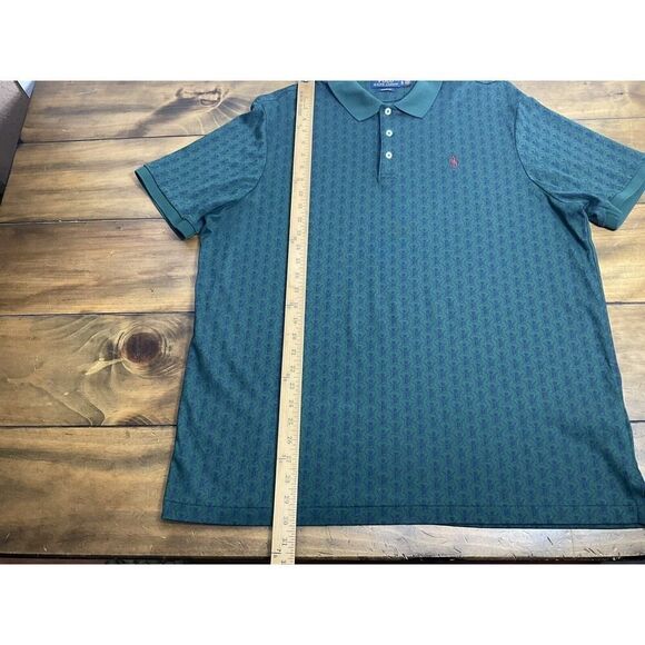 Polo Ralph Lauren Men's Size XL Custom Fit All Over Print Green Shield Shirt - Picture 7 of 9
